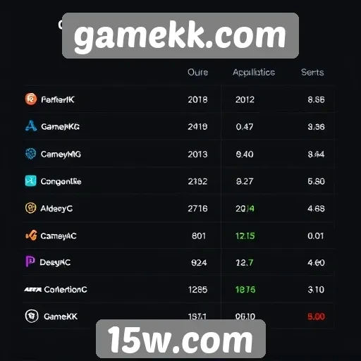 Desempenho do gamekk.com em comparação com concorrentes